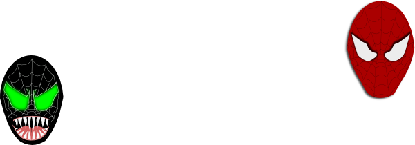 Black Spider Man Face Svg Clip Arts 600 X 210 Px (600x210), Png Download