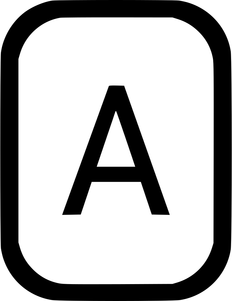 Letter A Latin Alphabet Comments - Icon (754x980), Png Download