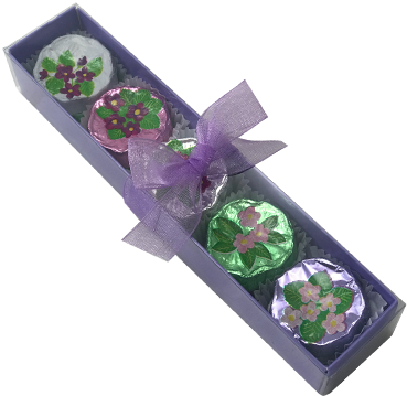 Foiled Milk Chocolate Violets - Pansy (576x428), Png Download
