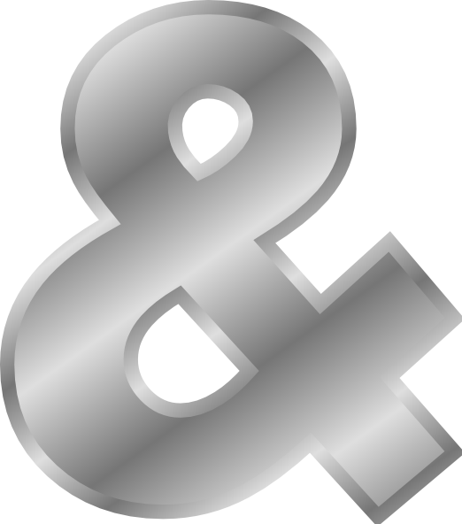 Free Vector Ampersand Effect Letters Alphabet Silver - Ampersand Symbol (522x592), Png Download