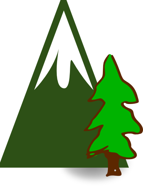 This Free Clip Arts Design Of Evergeen Mountain - Icon (456x597), Png Download