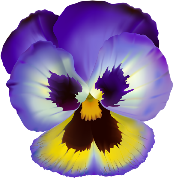Violet Flower Clipart (585x600), Png Download