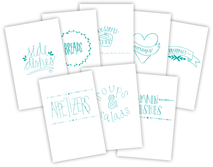 Custom Cookbook Dividers - Paper (704x550), Png Download