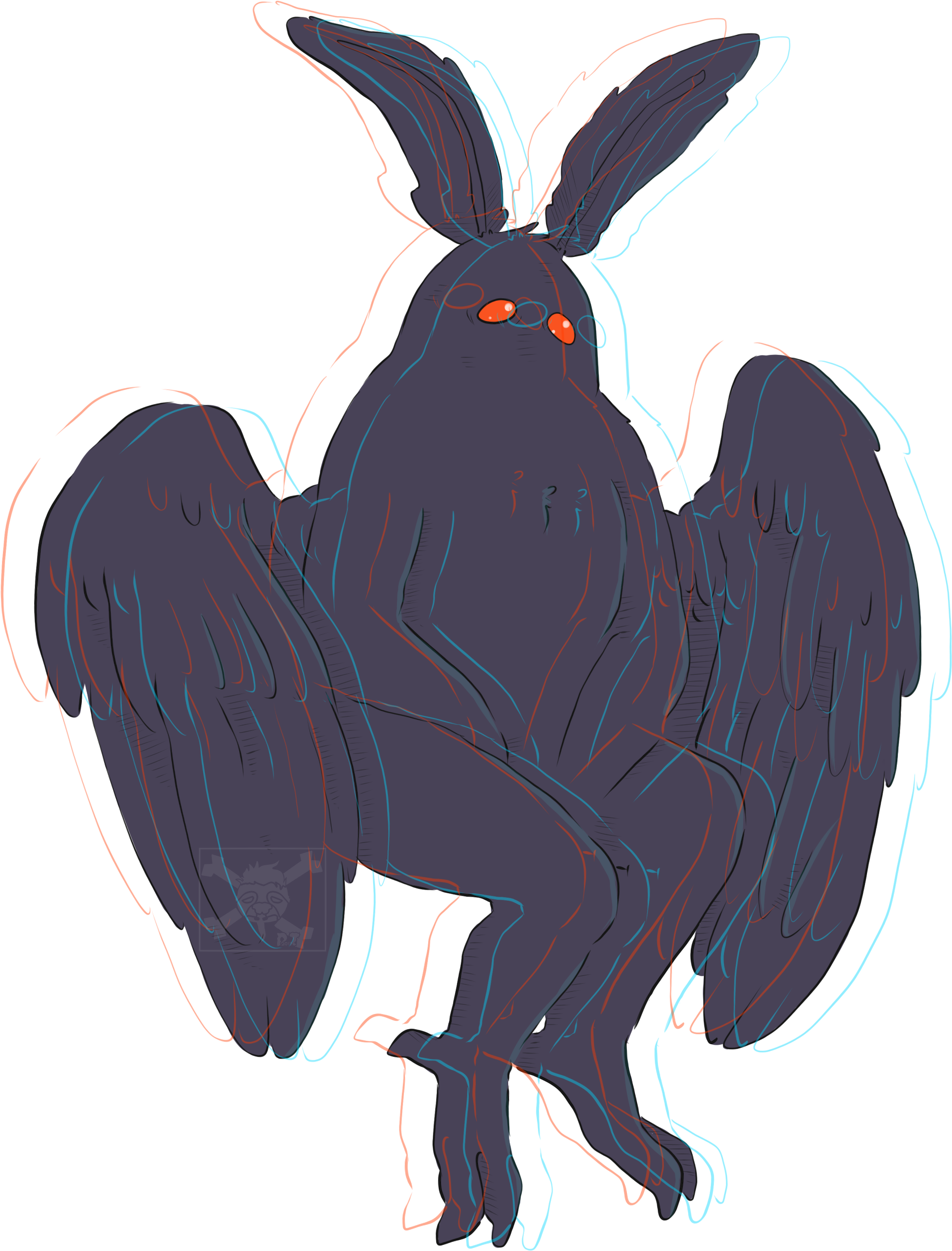 Mothman Disassociation - Mothman (2500x2500), Png Download