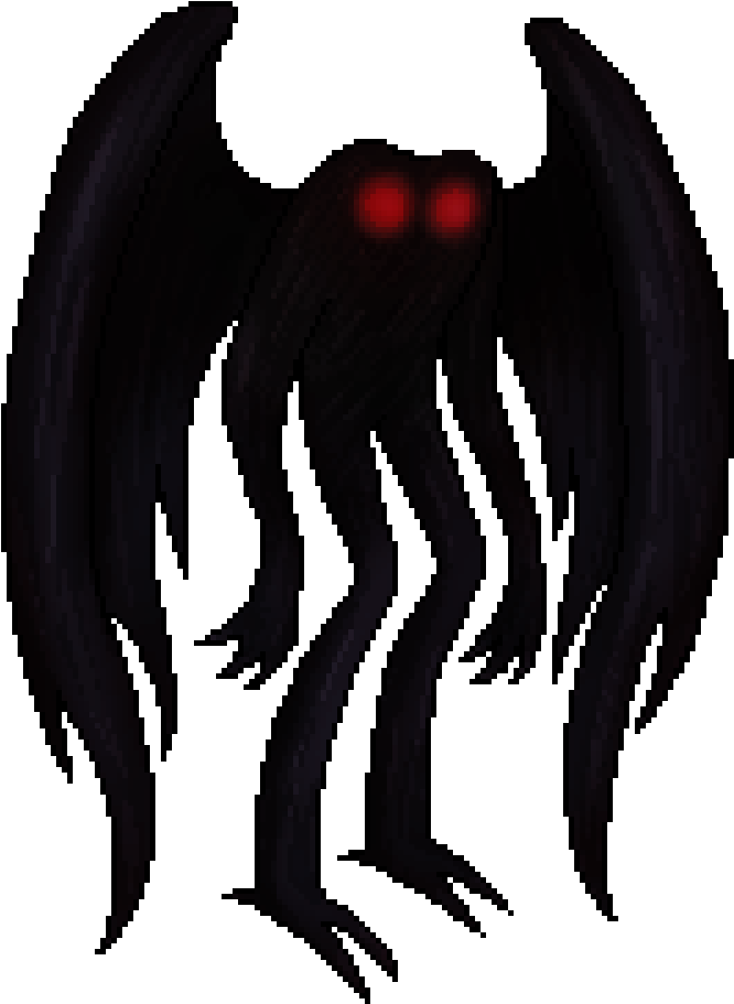 Here's The Last Pixel West Virginian Cryptid Mothman - Mothman Transparent (675x920), Png Download