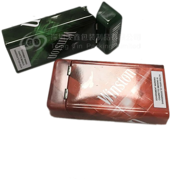 Custom Cigarette Small Hinged Tin Boxes - Wallet (900x900), Png Download