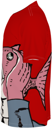 Suprised Business Fish Shirt - Skateboard Deck (480x480), Png Download
