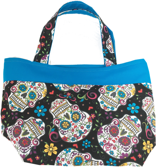 Sugar Skull Sock Pop Up Project Bag - Zipper Bag Pouch Clutch Bag Day (800x600), Png Download