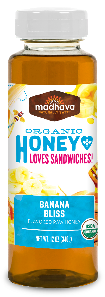 Banana Bliss 12 Oz - Madhava Honey, Organic, Banana Bliss - 12 Oz (775x1024), Png Download
