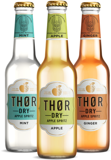 Thor Drinks Available At Organicsodapops - Thor Apple & Mint Juice Spritz 275ml (429x599), Png Download