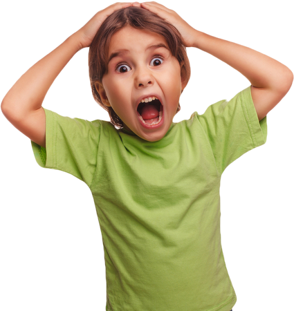 [images Style="0" - Scared Child (425x450), Png Download