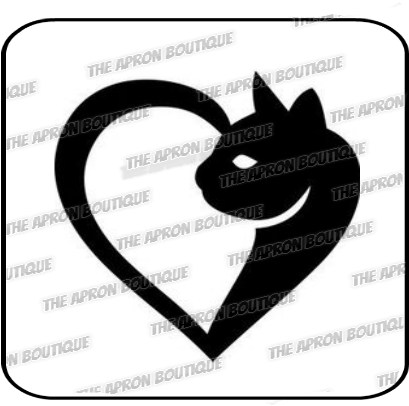 Cat In Heart Stencil - Tattoo (1000x1000), Png Download