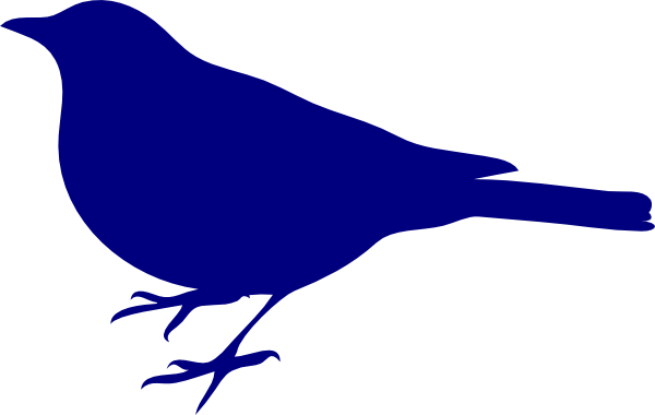Bluebird Clipart Real Bird - Blue Bird Silhouette Clip Art (600x380), Png Download