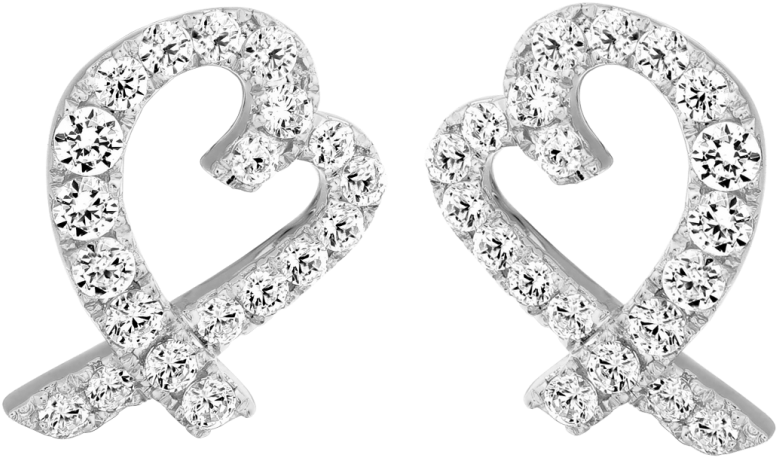 Love Heart Stone Set Earrings - Earrings (1000x728), Png Download