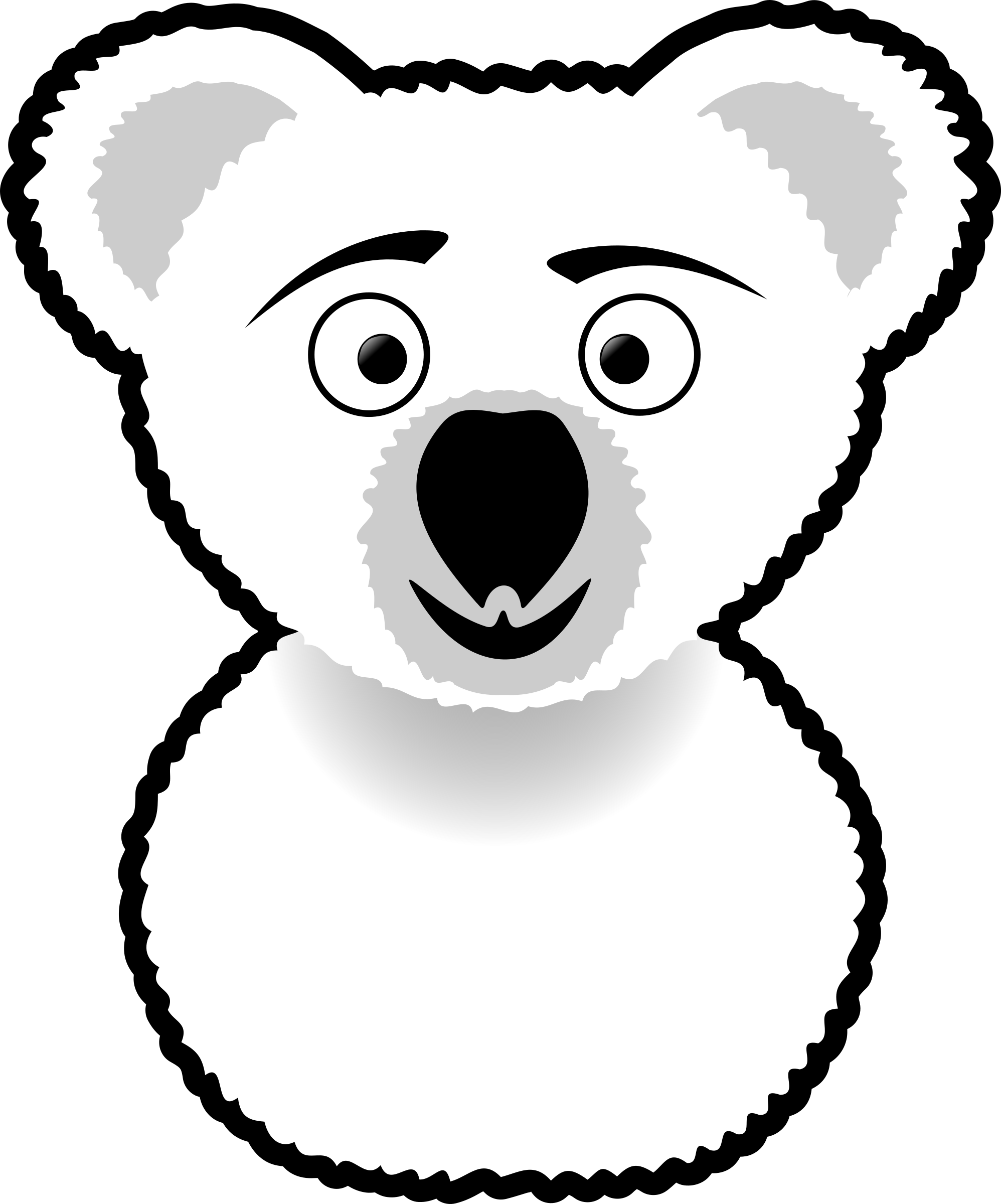 Koala Bear Line Art Drawing Computer Icons - Koala Clip Art (624x750), Png Download