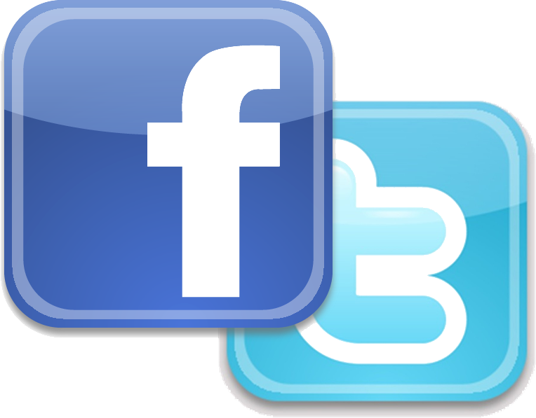 Facebook And Twitter Png (764x597), Png Download