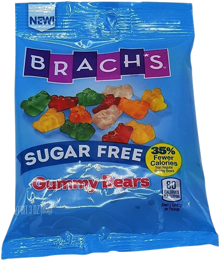Brach's Sugar Free Gummy Bears - Brachs Gummy Bears, Sugar Free - 3 Oz (506x600), Png Download