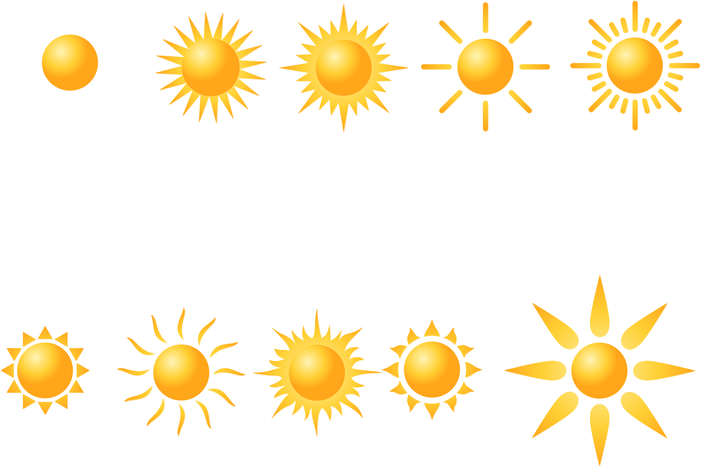 Sun Shapes Jpg Transparent Stock - Sun Silhouette (2400x1697), Png Download