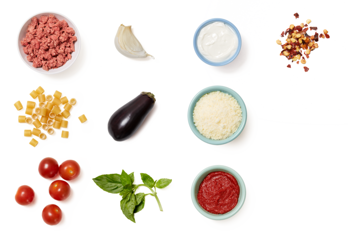 Ditali Pasta & Beef Ragù With Eggplant & Cherry Tomato - Ragù (700x477), Png Download