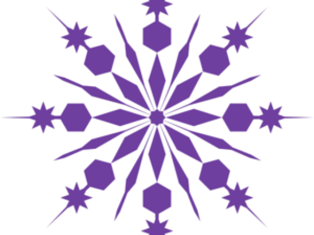 Purple Snowflake Transparent Clipart (640x480), Png Download