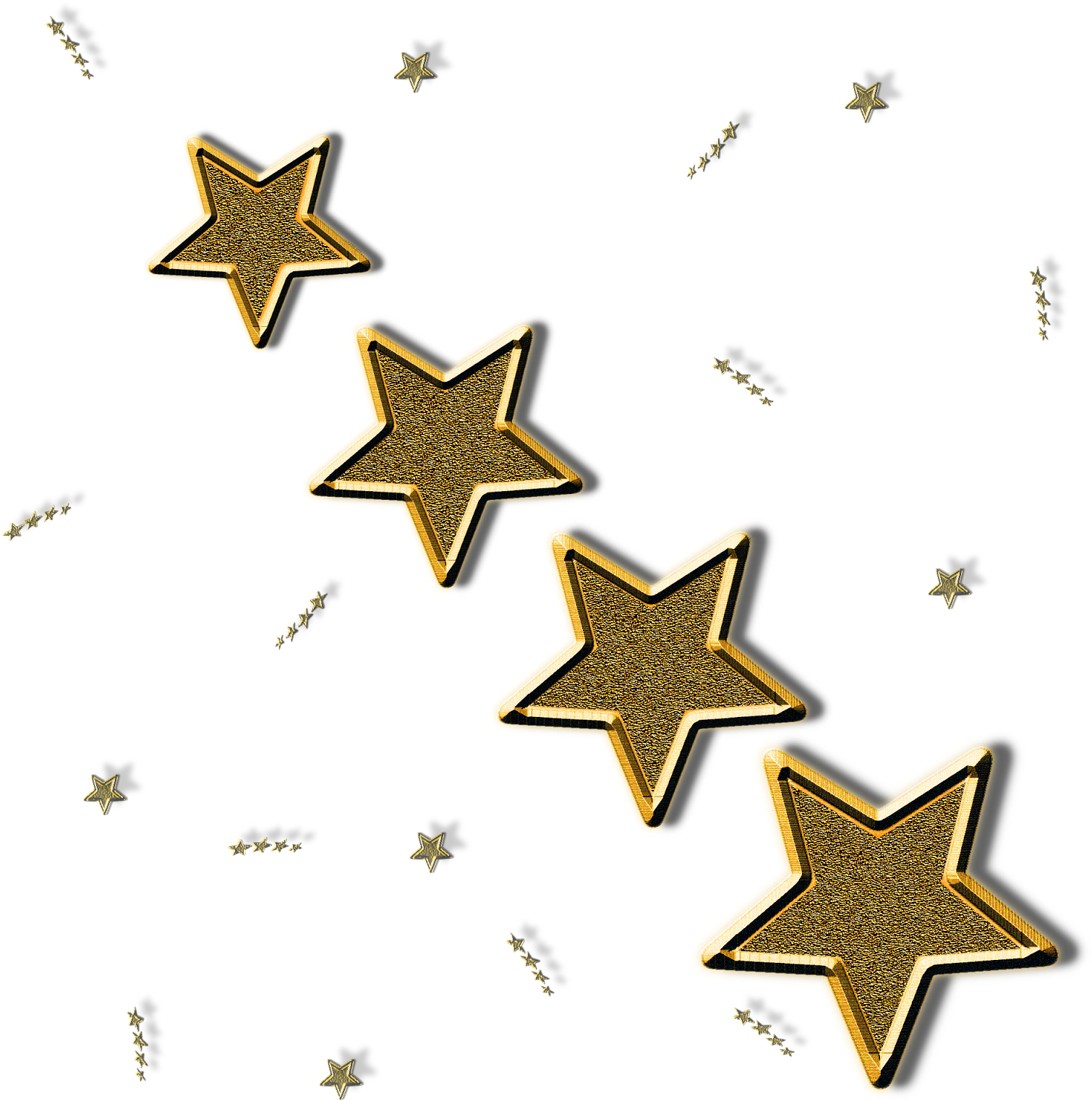 Forgetmenot Golden Stars - Blue (1600x1600), Png Download