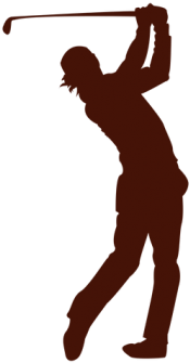 Golf Player Silhouette - Iphone 6s Cover Golf (360x360), Png Download