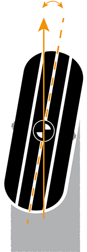 Tire Mark For 10° Right Steering Angle - Illustration (600x600), Png Download
