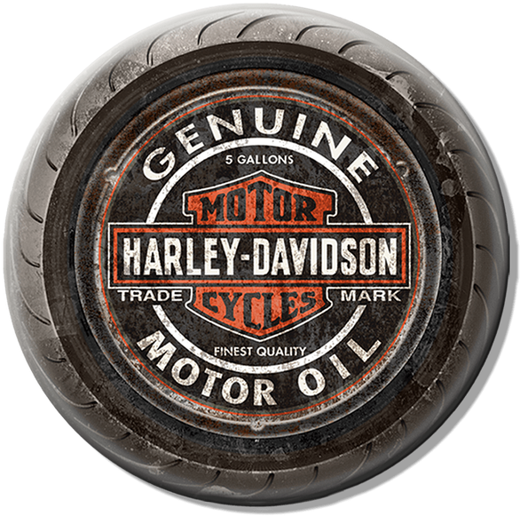 Harley-davidson Genuine Motor Old Tire Sign - Harley Davidson (730x730), Png Download