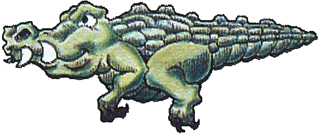 Bubsy Md Art Alligator - Cartoon (701x358), Png Download