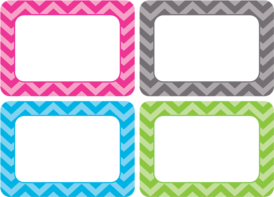 Tcr5526 Chevron Name Tags/labels - Teacher Cubby Labels Free (900x900), Png Download
