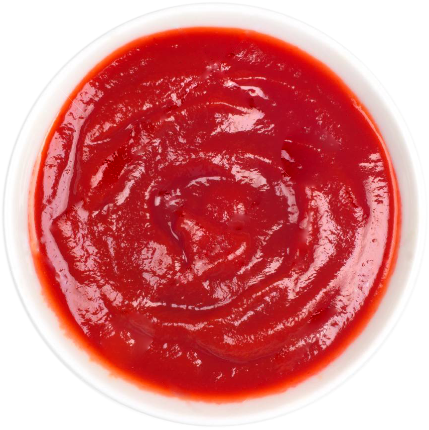 Sauce - Tomato Sauce Top View (1300x1185), Png Download