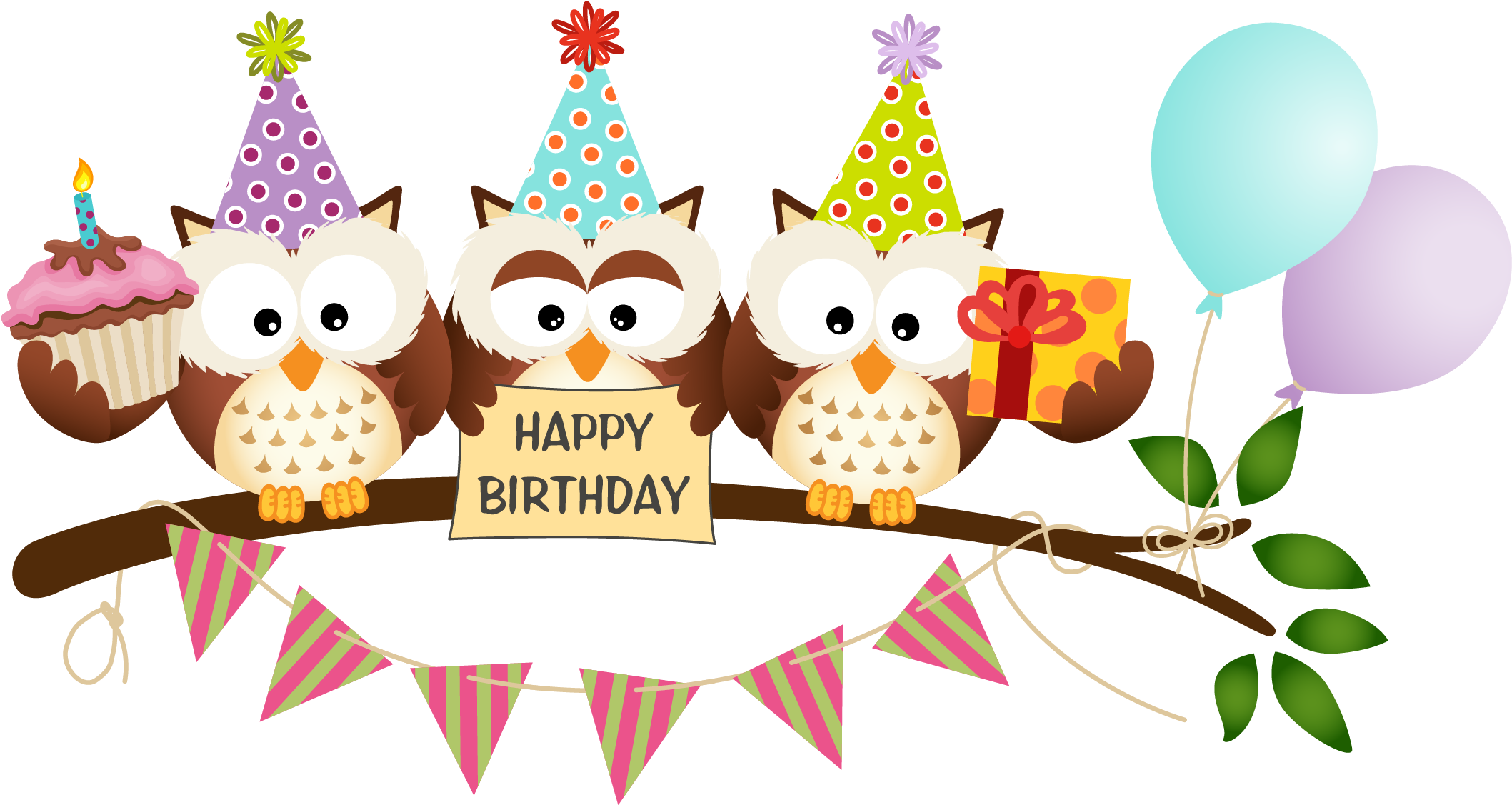 download-vector-free-library-cartoon-owl-material-happy-birthday-owl