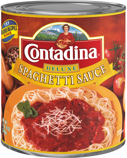 Contadina® Deluxe Spaghetti Sauce - Contadina Spaghetti Sweet Sauce (576x529), Png Download