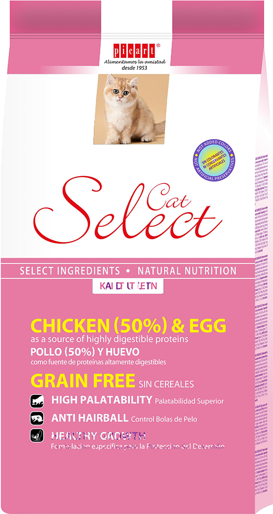 Kitten Food Select Cat - Picart Select Cat Kitten Grain Free 2 Kg (1000x1000), Png Download