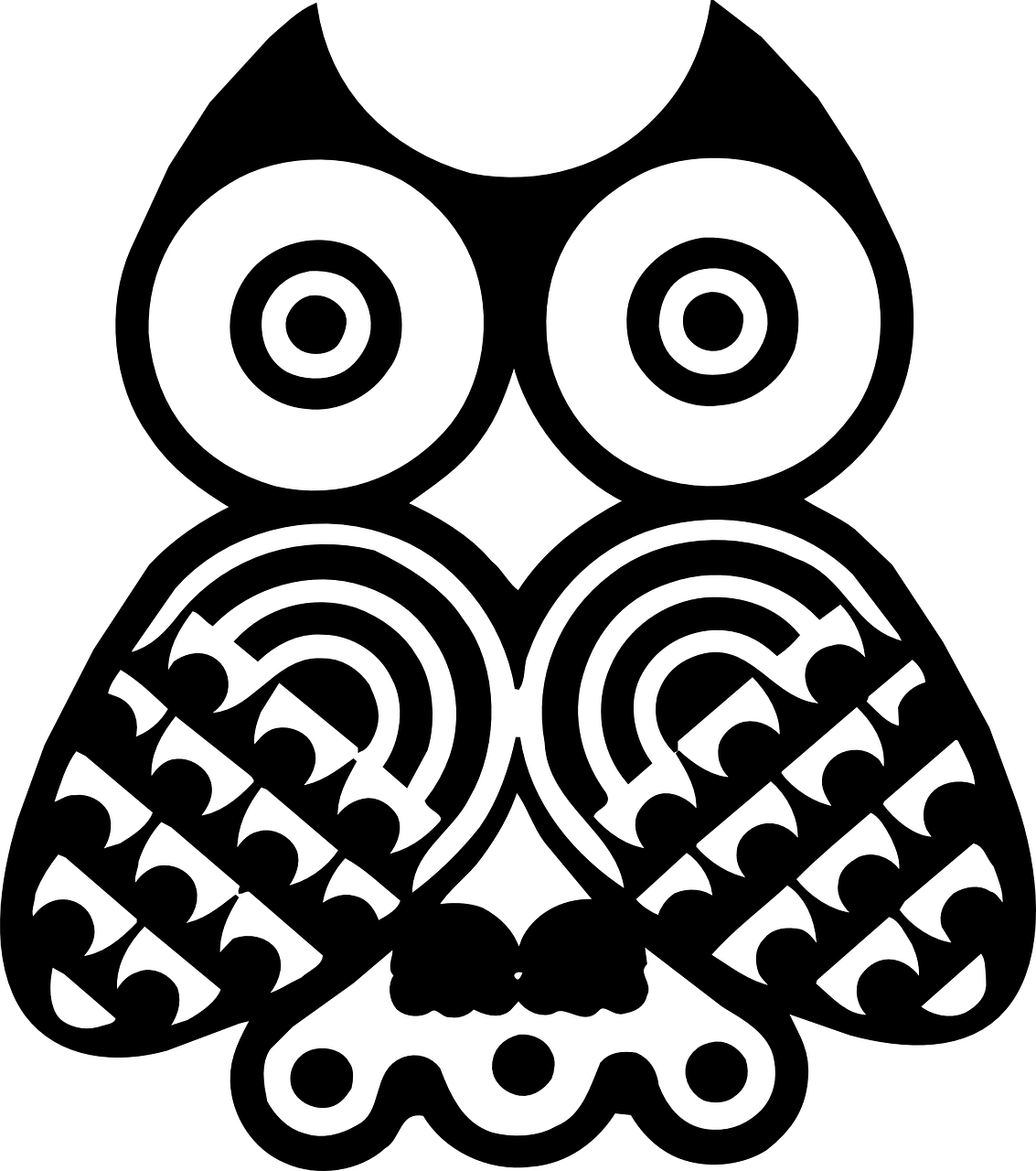 Stock Aztec Vector Owl - Totem Pole Animal Owl (1133x1280), Png Download