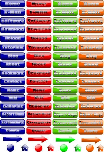 Glossy Buttons Svg Clip Arts 408 X 596 Px (408x596), Png Download