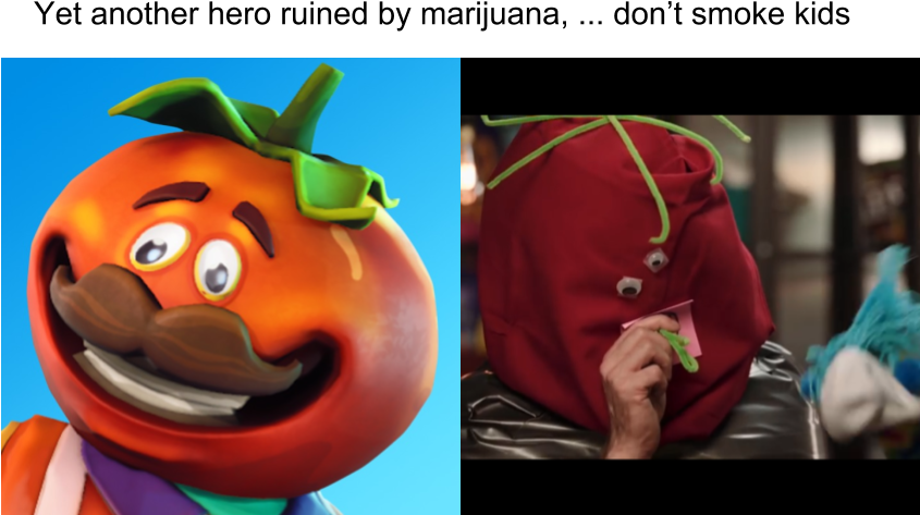 First Thing I Thought Of When I Saw Trivia Boy - フォート ナイト トマト ヘッド (845x506), Png Download