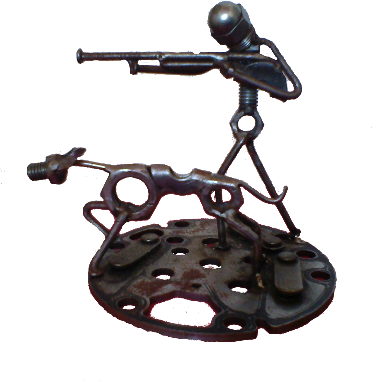 Arte Com Sucatas De Parafusos E Pregos Nome O Caçador - Industrial Style (1200x1600), Png Download