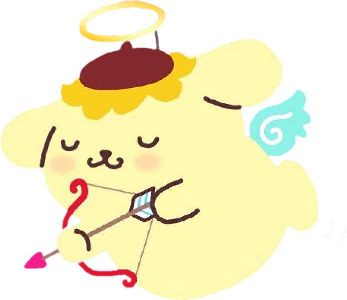 Pompompurin Sanrio Valentinesday Whitevalentinesday - Cartoon (695x602), Png Download