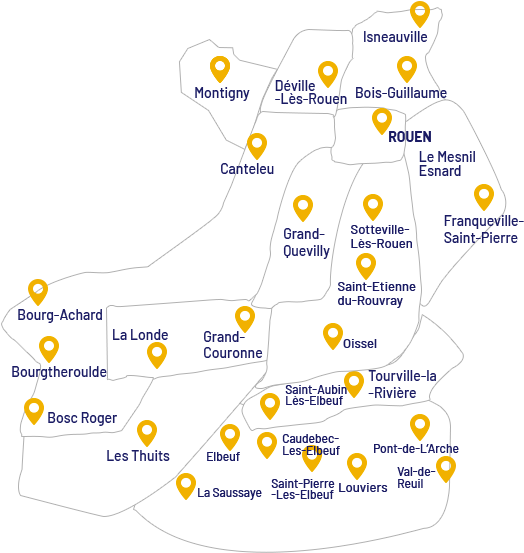 Carte-off - Saint-aubin-lès-elbeuf (550x695), Png Download