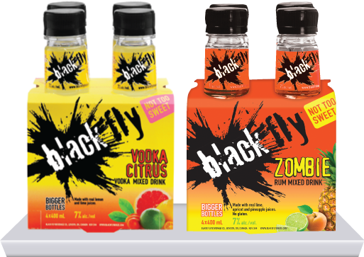 Vodka Citrus / Zombie Rum Mixed Drink - Black Fly Coolers (513x363), Png Download