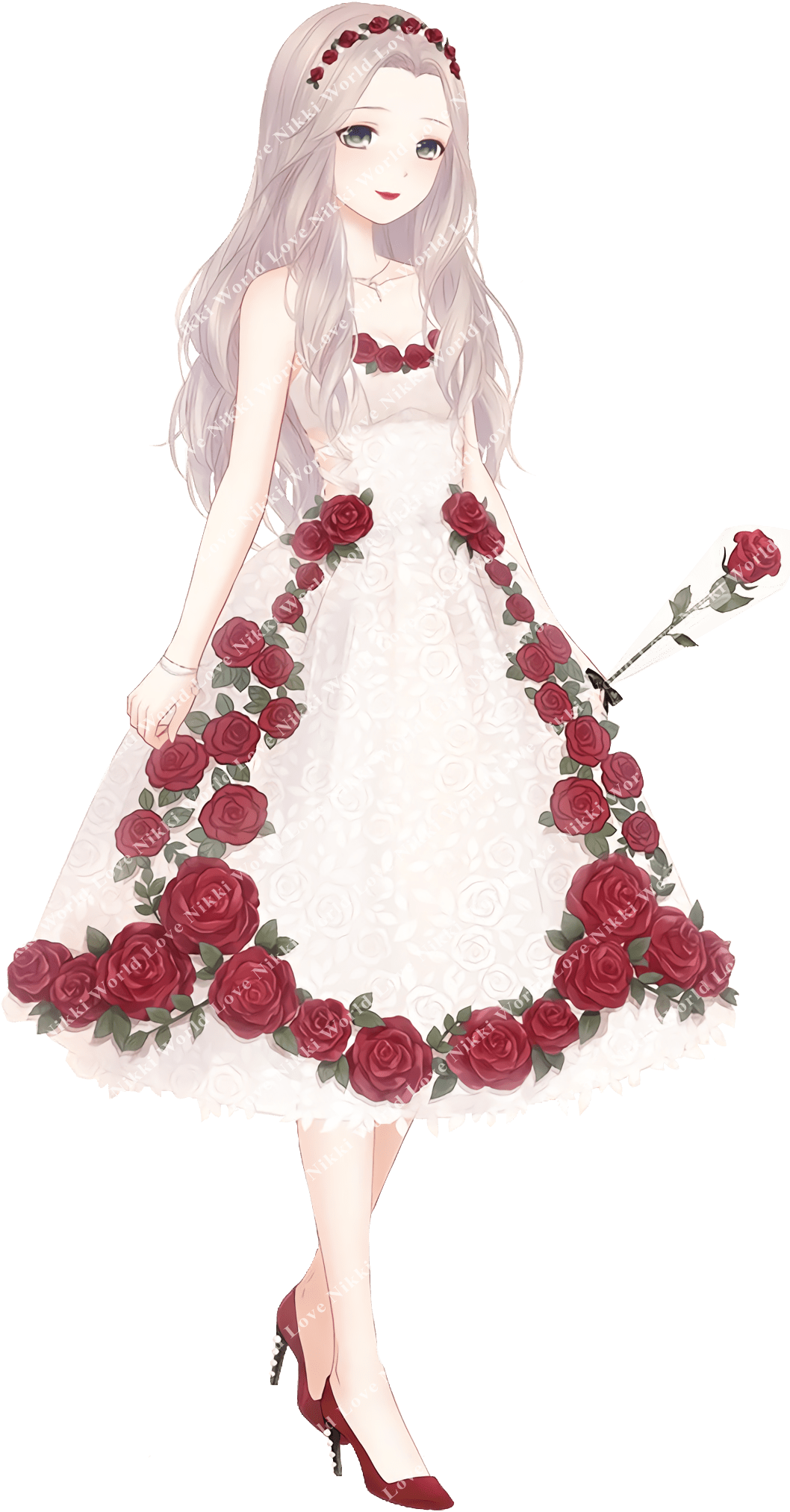 Festivals-rose Romance - Rose Maiden Love Nikki (1158x2162), Png Download