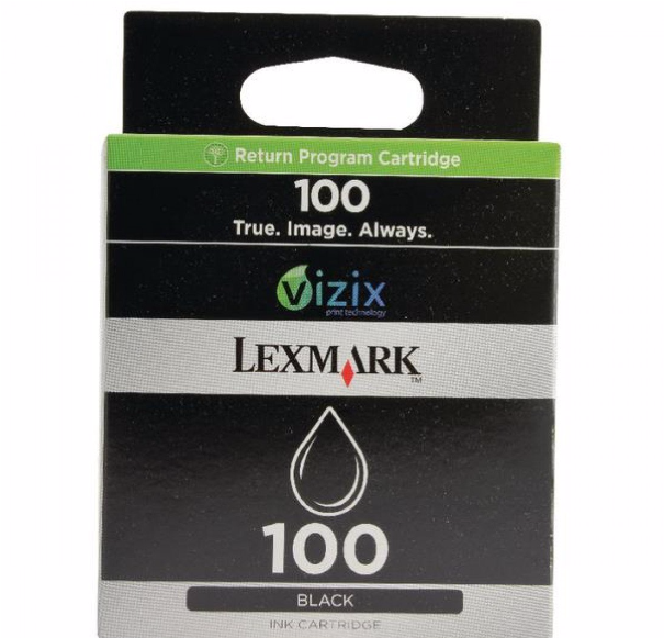Lexmark 100 Black Return Program Ink Cartridge - 14n1068 (100xl) High-yield Ink, 510 Page-yield, Black (1000x600), Png Download