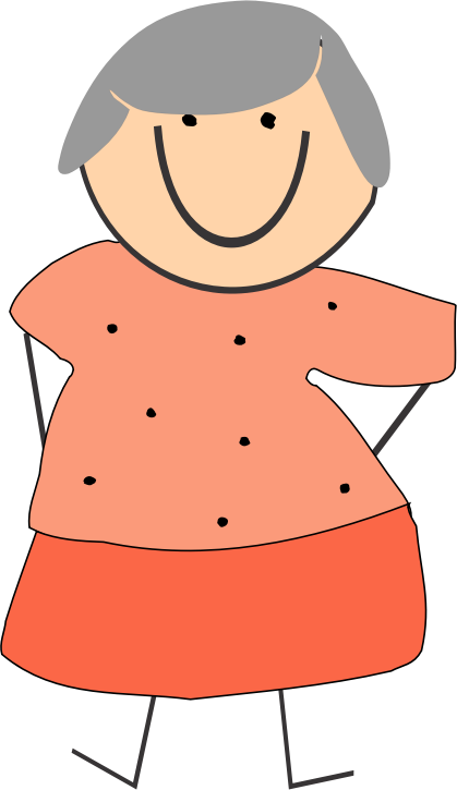 Clipart Png- Funny Cartoon Heroes - Grandmother Clipart Funny Png (419x725), Png Download