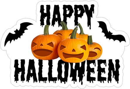 Happy Halloween - Happy Halloween Clipart Black And White (490x317), Png Download