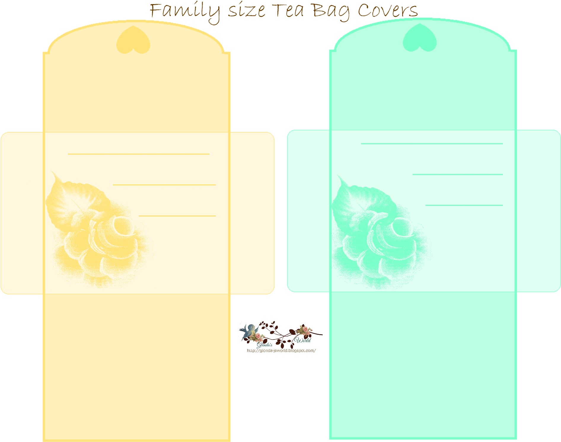 Glenda's World Fam Size Tea Bag Covers - Illustration (1983x1586), Png Download