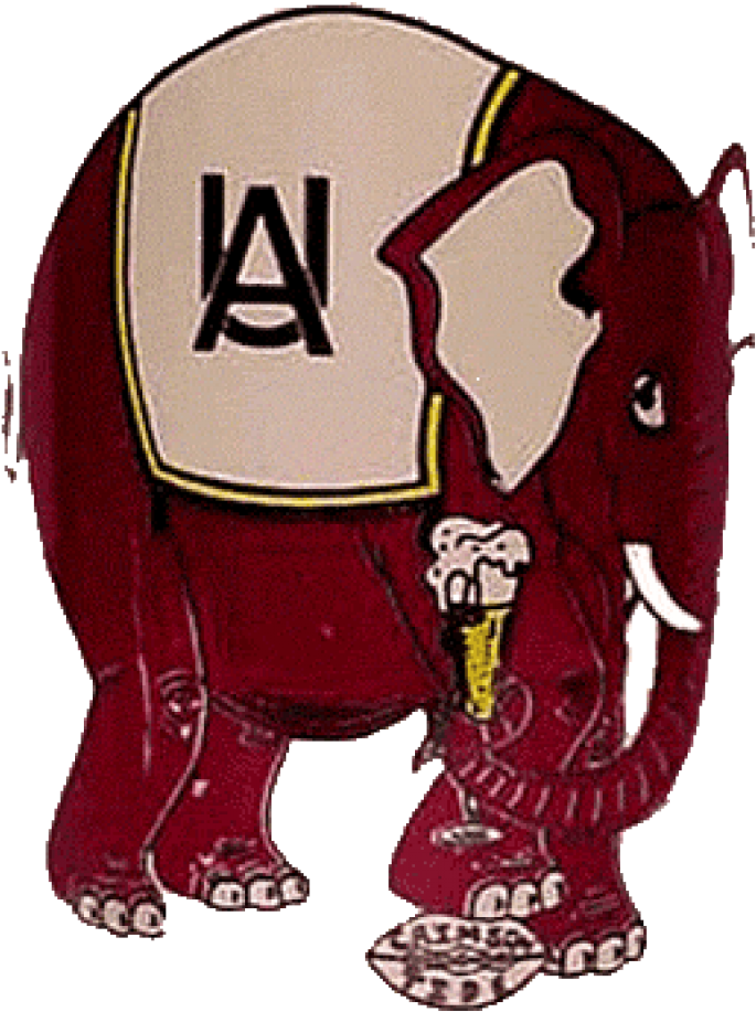 Alabama Crimson Tide Iron Ons - Alabama Logo History (750x930), Png Download