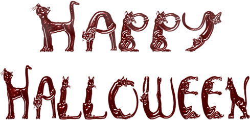 Halloween Text - Тематические Шрифты (500x357), Png Download