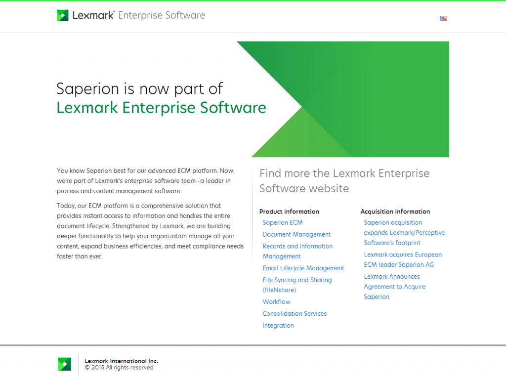 Saperion Is Now Lexmark - Perceptive Software (1024x773), Png Download