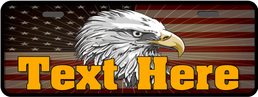 Personalized License Plate - Christmas Sale 30% Vintage Usa Flag Hip Hop Style Swag (864x432), Png Download